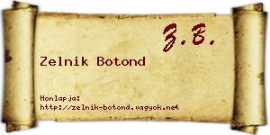 Zelnik Botond névjegykártya